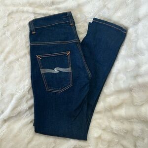 Men’s Nudie Thin Finn 32 x 32 Raw Dark Denim